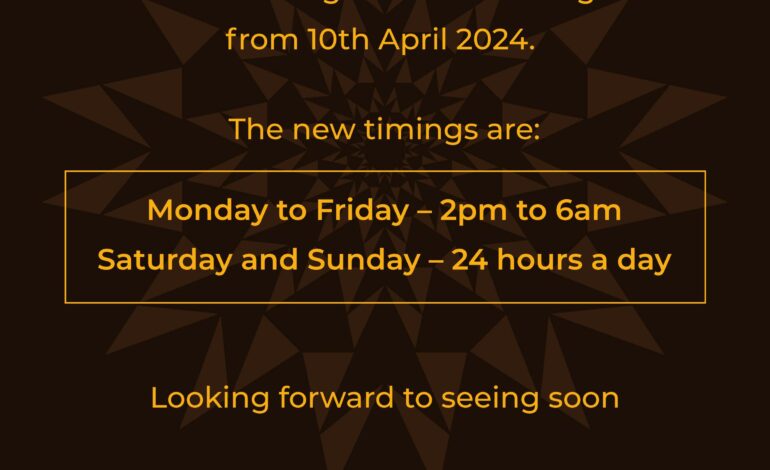 New Extended Hours at MOYO CASINO!