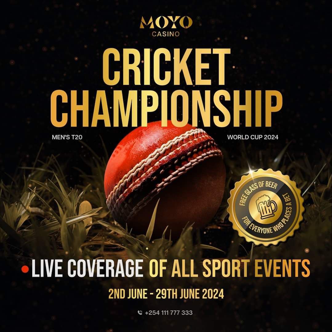 Witness the ICC Men’s T20 World Cup 2024 Live at Moyo Casino, Nairobi!