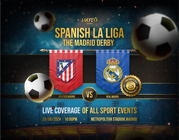 Atletico vs. Real Madrid Live at Moyo Casino