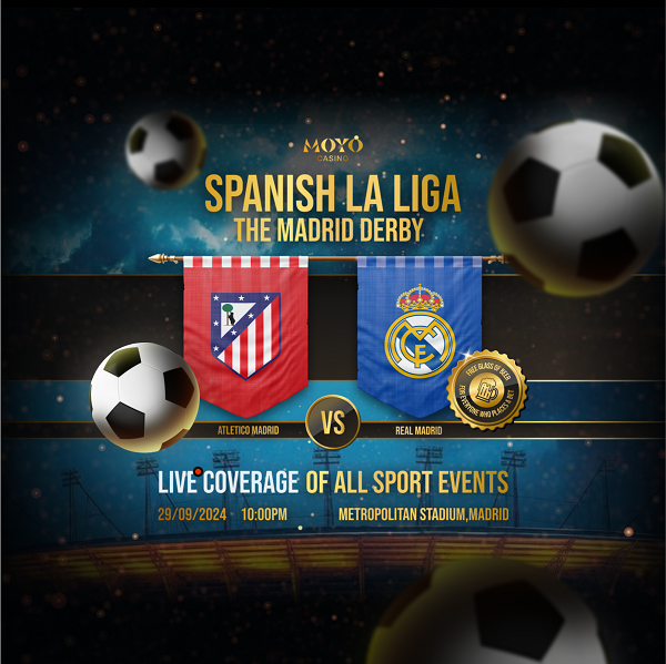 Atletico vs. Real Madrid Live at Moyo Casino